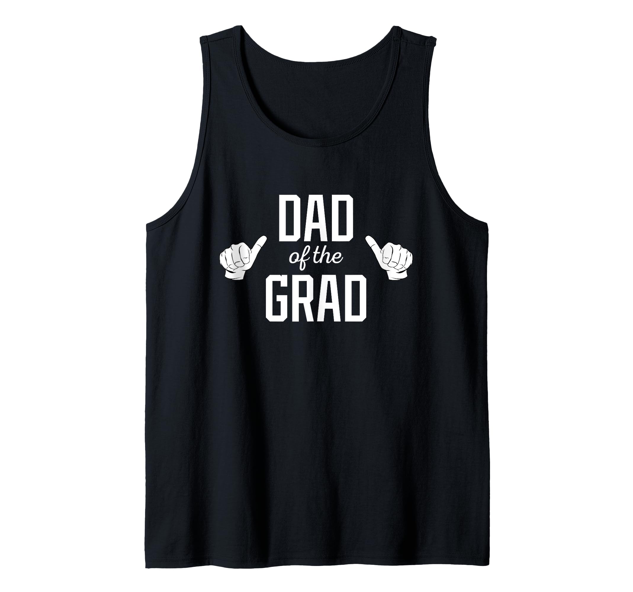 Mens Dad of the Grad School College University Graduation Tank Top, Black
