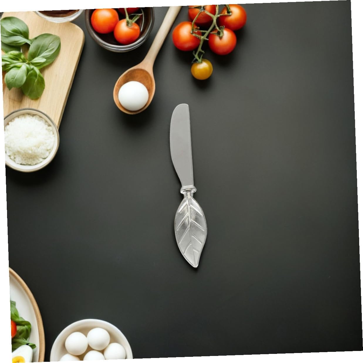 Zerodeko Leaf Butter Knives 4pcs Zinc Alloy Spreaders for Cheese