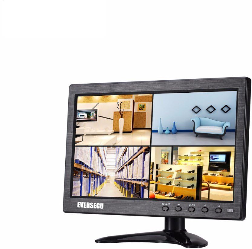 10.1 inch Small Portable Laptop Computer Monitor with HDMI VGA Port; Raspberry pi Display Screen Monitor; CCTV Monitor HD 1024x600 with Dual Speakers, MP5 USB Port, Remote(10 Inch) Gaming Monitor