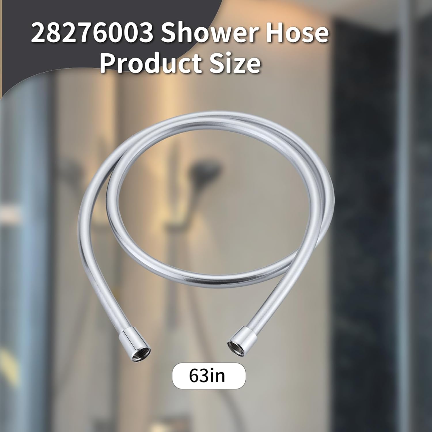 Shower Hose Replacement, Handheld Shower Hose Compatible For hansgrohe 28276003 Easy Install Chrome,63 inch