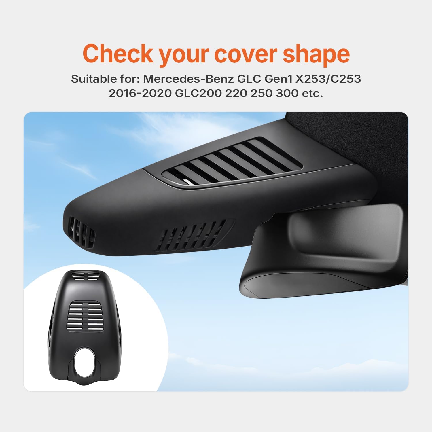 Mercedes-Benz Dash Cam for GLC/C Class, 4K UHD Dash Camera with OEM-Style, No Visible Wires, Breeze Installation, Night Vision, WiFi & App, Parking Mode, Plug and Play, 64GB Card