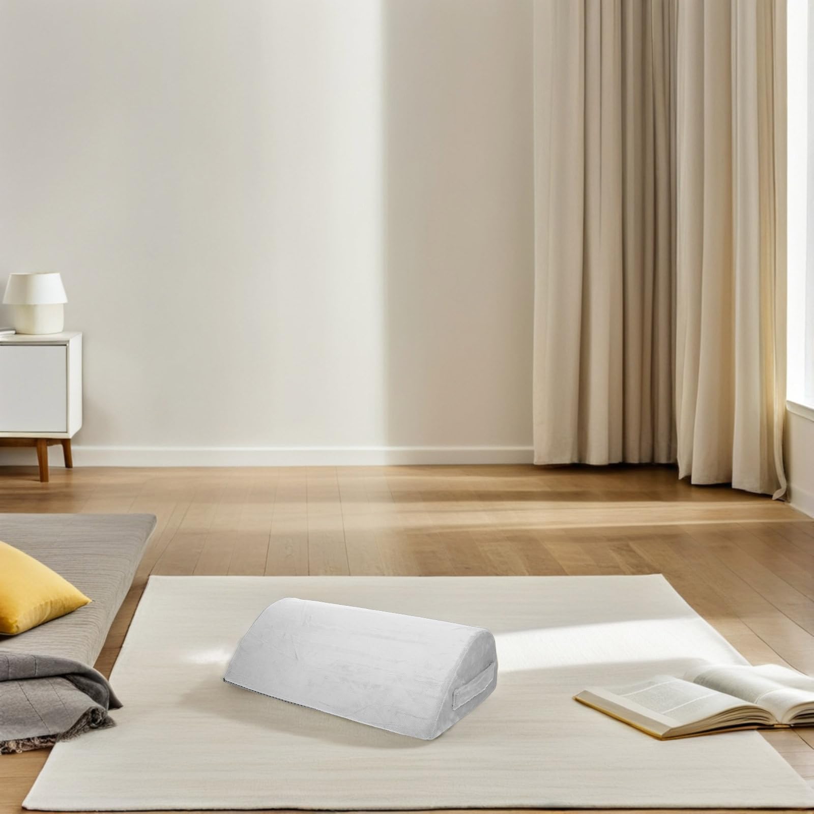 SHINEOFI Reposapiés Cómodo y Transpirable Ergonómico de Viscoelástica con Funda Lavable y Diseño Portátil Debajo del Escritorio para Oficina y Gaming