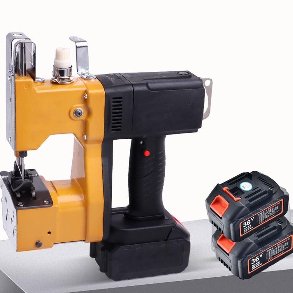 Cucitrice portatile senza fili, macchina for chiudere borse elettriche con batterie 2 * 36V, macchina da cucire portatile, strumento portatile for borse lavorate a maglia for sacchetti di tessuto/pell