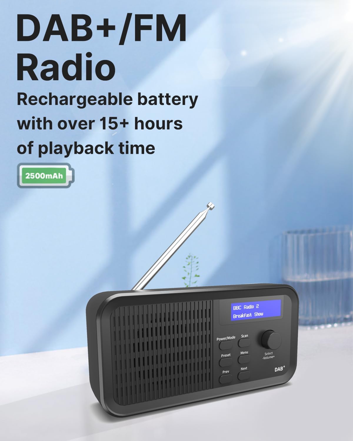 OiDiPi Radio with 15+ hours battery life