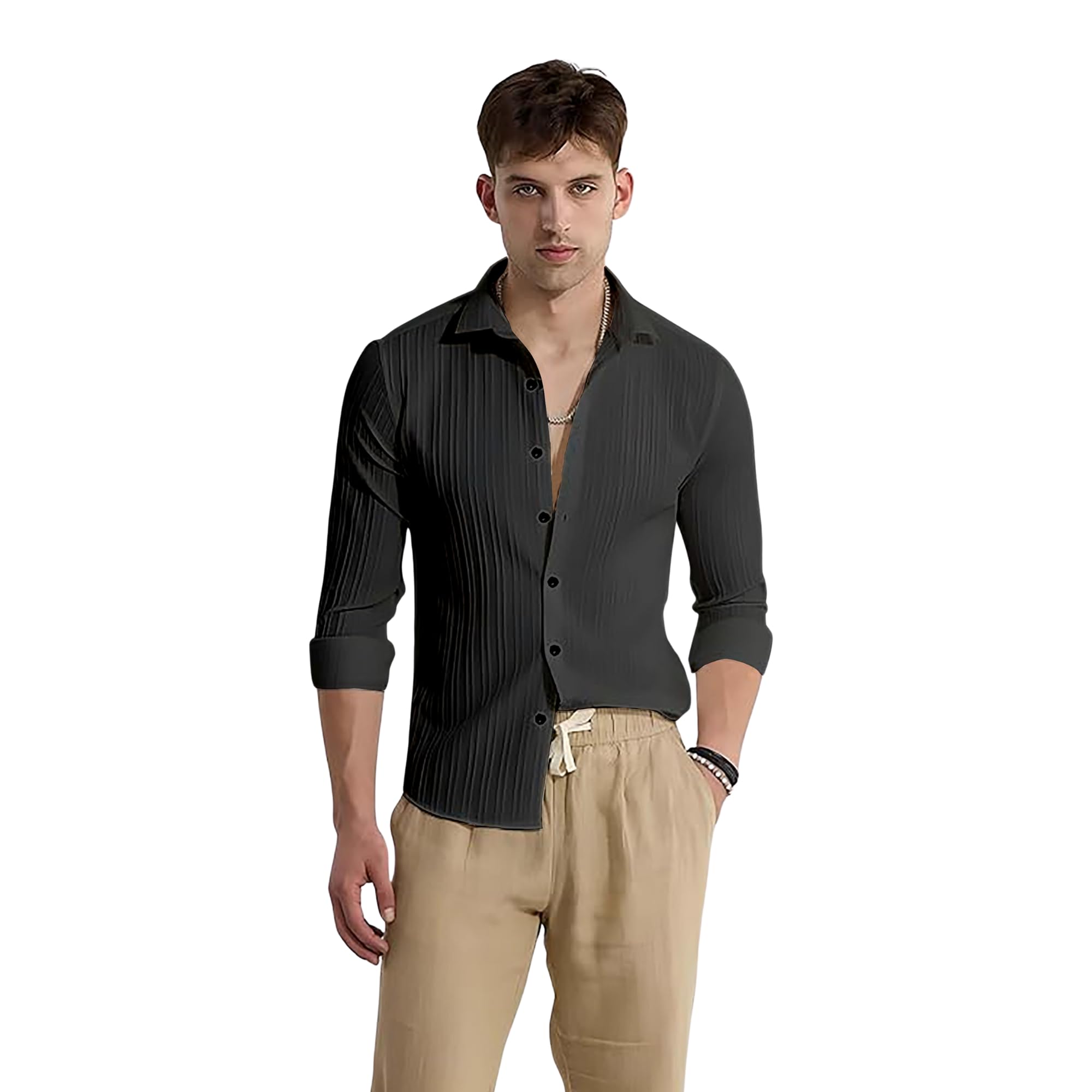 Men's Solid Regular Fit ST_Shirt_$_Parent-image-12