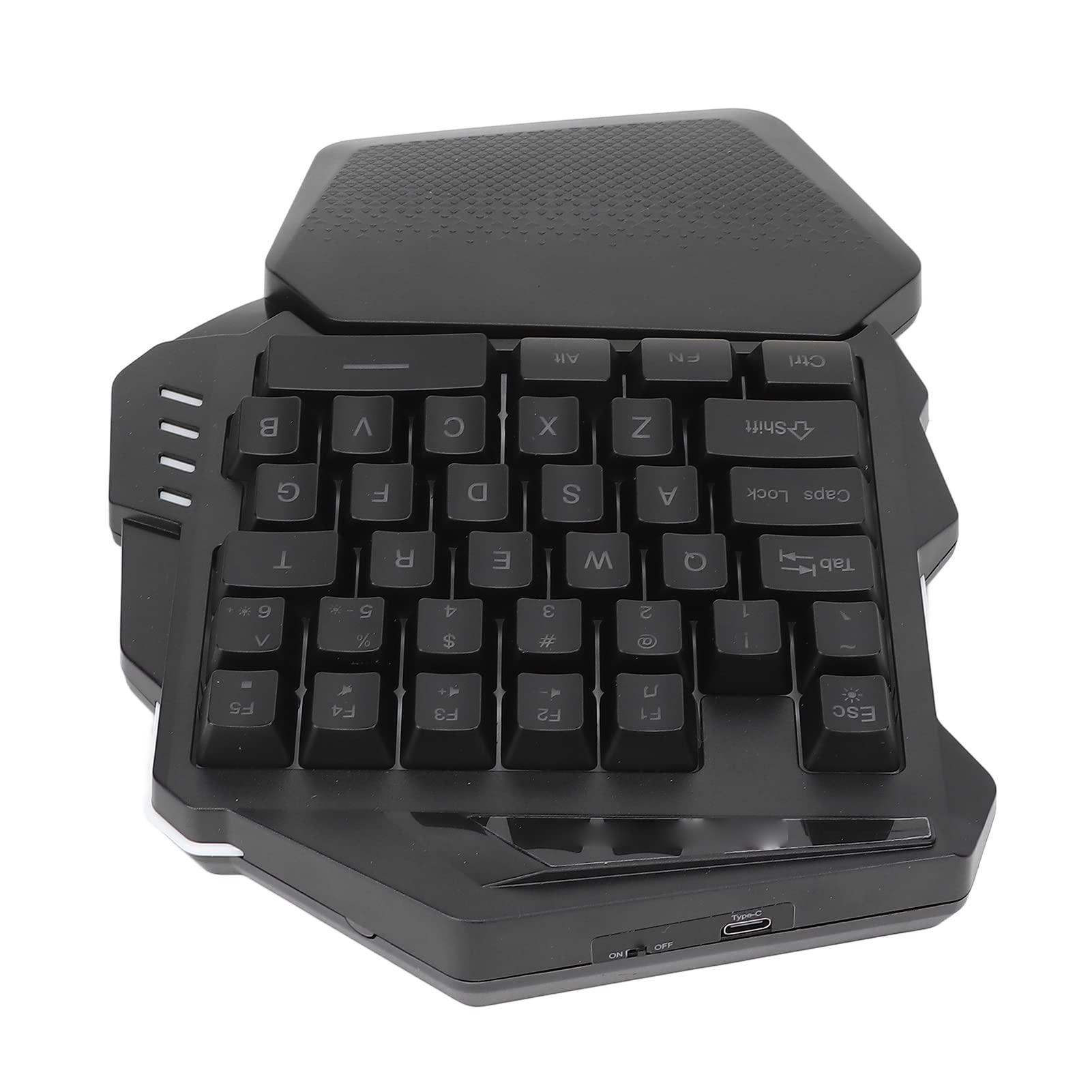 Tastiera da Gioco con Una Sola Mano, G60 2.4G Wireless RGB Retroilluminata Mezza Tastiera 35 Tasti Mini Tastiera da Gioco Portatile Compatibile con PC per 98SE/Me/Win
