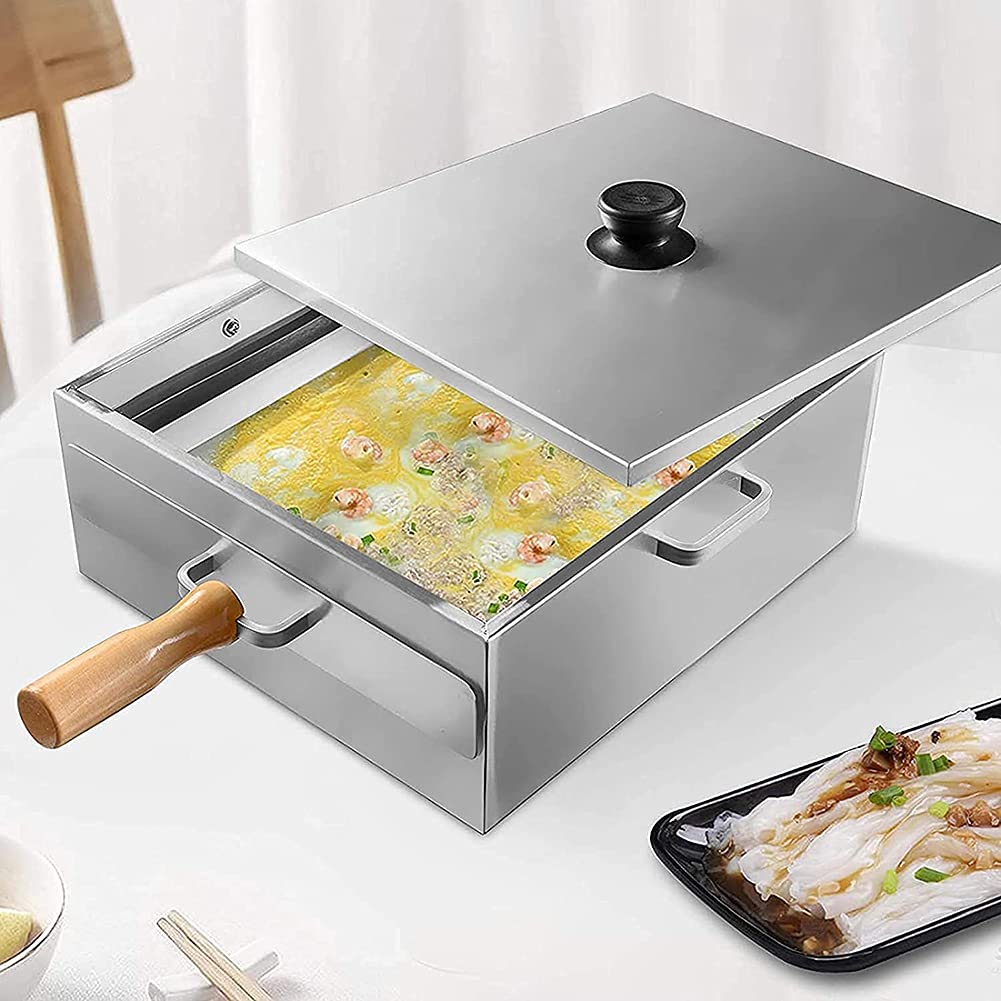 Obiettivo Produttori di Spaghetti di Riso per Uso Domestico in Acciaio Inossidabile, Versione Mini-Famiglia del Tipo a cassetto per vassoi Vapore di Spaghetti di Riso Piccoli