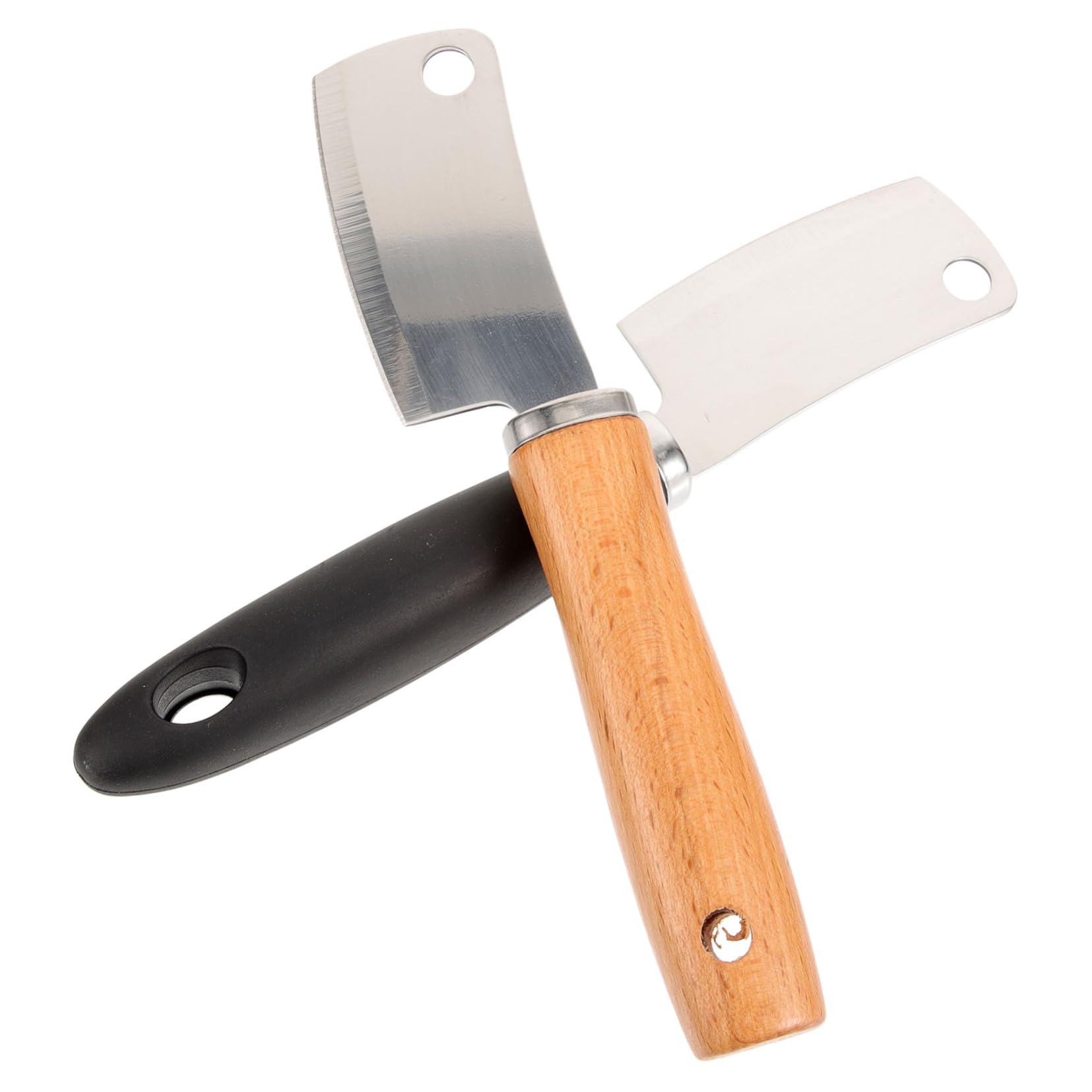 OFFSCH 2-piece Set Cheese Cutters Stainless Steel Mini Kitchen Knives for Block Cheese Fruit Vegetable Cutting Tools