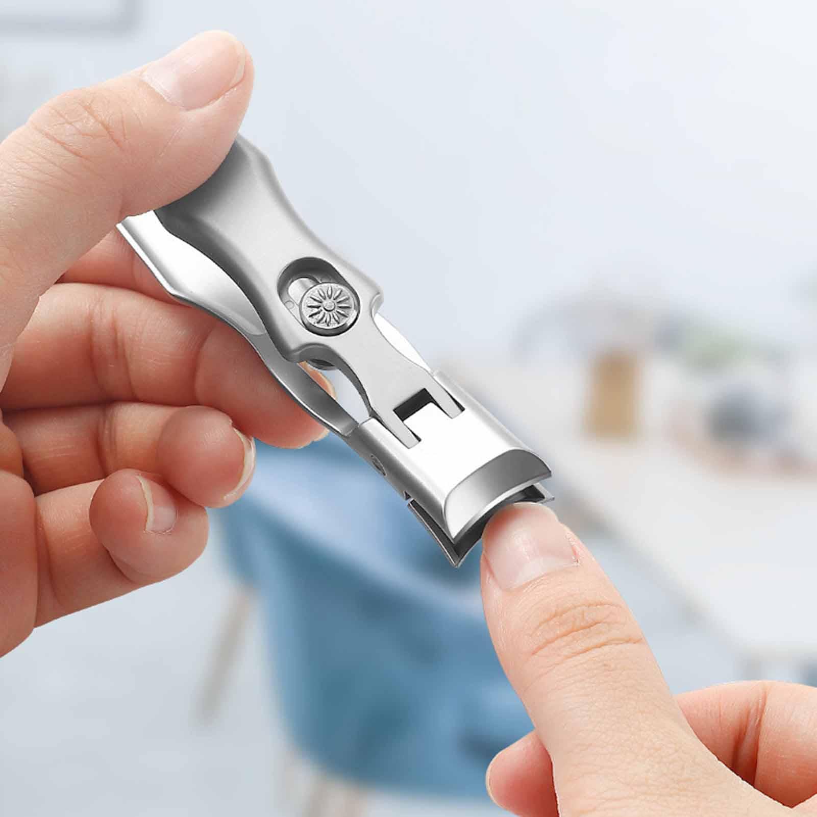 Obcinacz do paznokci z łapaczem, obcinacz do paznokci, obcinacz do paznokci u stóp bez rozprysków – wytrzymały pilnik do paznokci, narzędzie do manicure ze stali nierdzewnej dla dorosłych