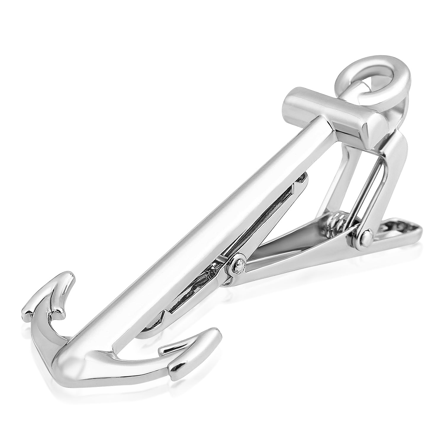 Peora Silver Plated Anchor Shape Tie Pin for Men Business Formal Accessories for Him (B0CZ37M555) Amazon Price History, Amazon Price Tracker