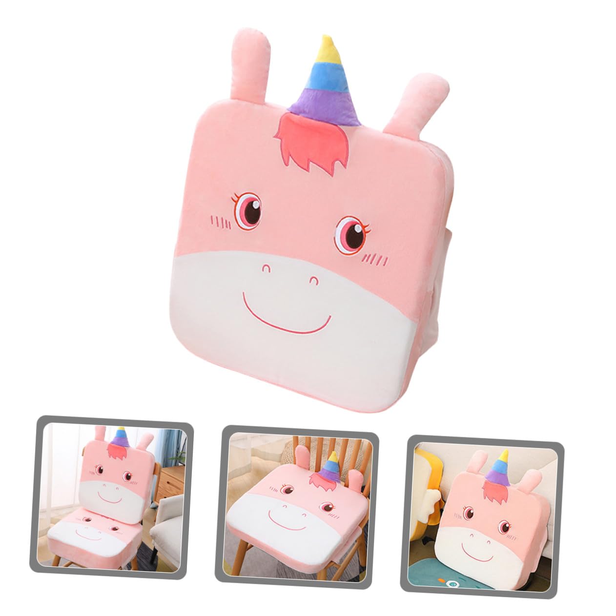 Toyvian Cuscino Alzasedia per Ragazzo Ragazza in Cotone Lavabile, Design Compatto Antiscivolo, Adatto alla Maggior Parte delle Sedie da Pranzo per Casa e Ristorante