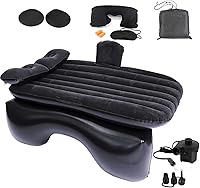 Onirii Inflatable Car Air Mattress Back Seat Bed with Pump - 55x35 Thick Flocking SUV Camping Travel Bed