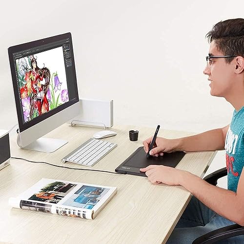 Miniatura 8 de XPPen PN01 - Lápiz capacitivo sin batería, 8192 niveles de sensibilidad a la presión del bolígrafo, solo compatible con XPPen Star G640 y Star G430