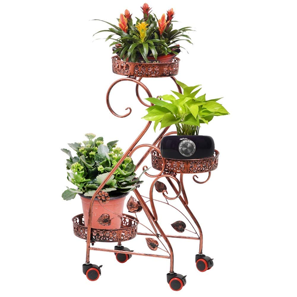URBNLIVING Carrello portaoggetti sottile a 3 ripiani in metallo con