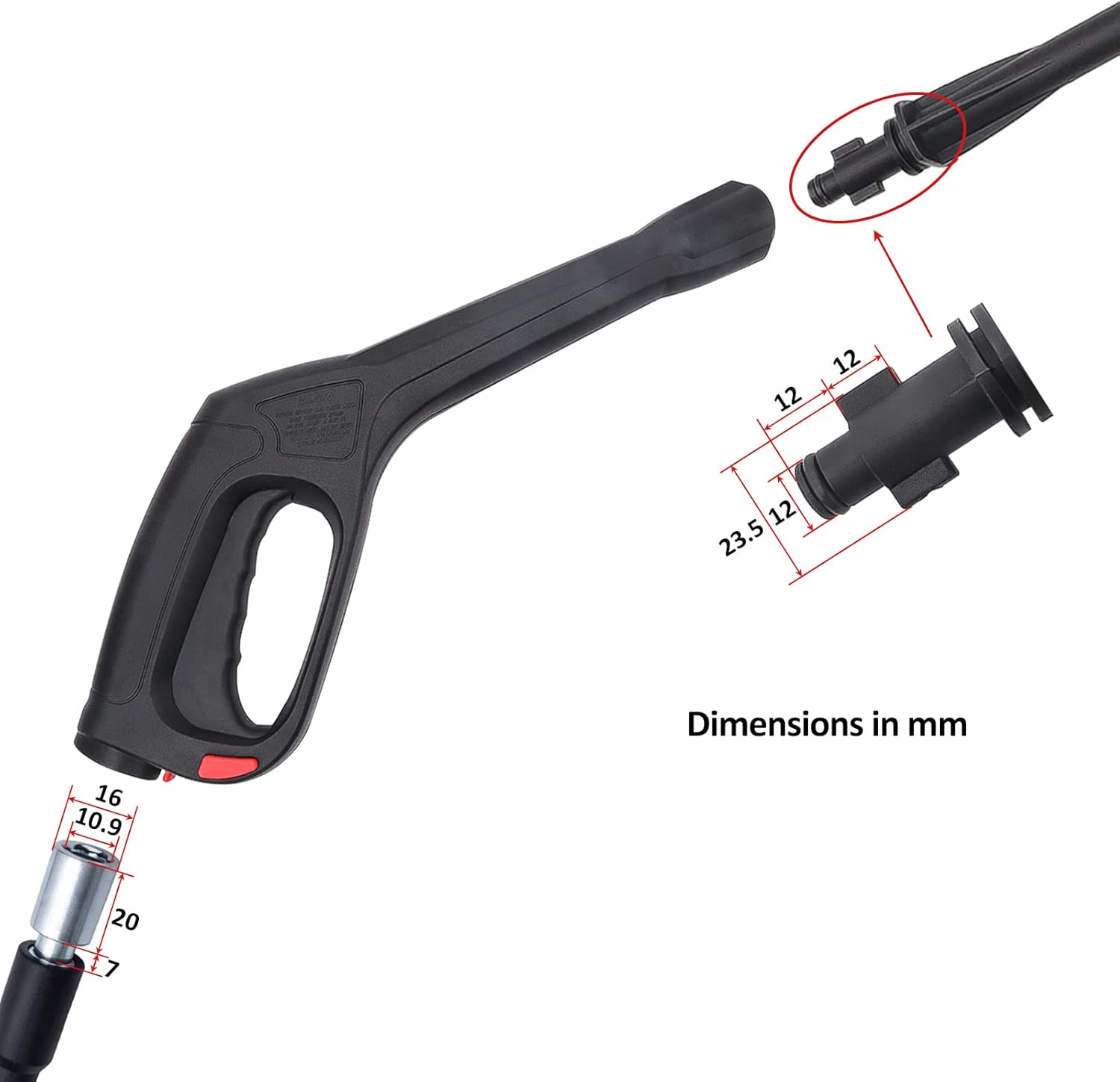 Bear Force High Pressure Power Washer Water Spray Gun, Replacement Pressure Washer Gun, Compatible with Portland Pulsar Taskforce Powerwasher Taskmaster Electric Pressure Washers