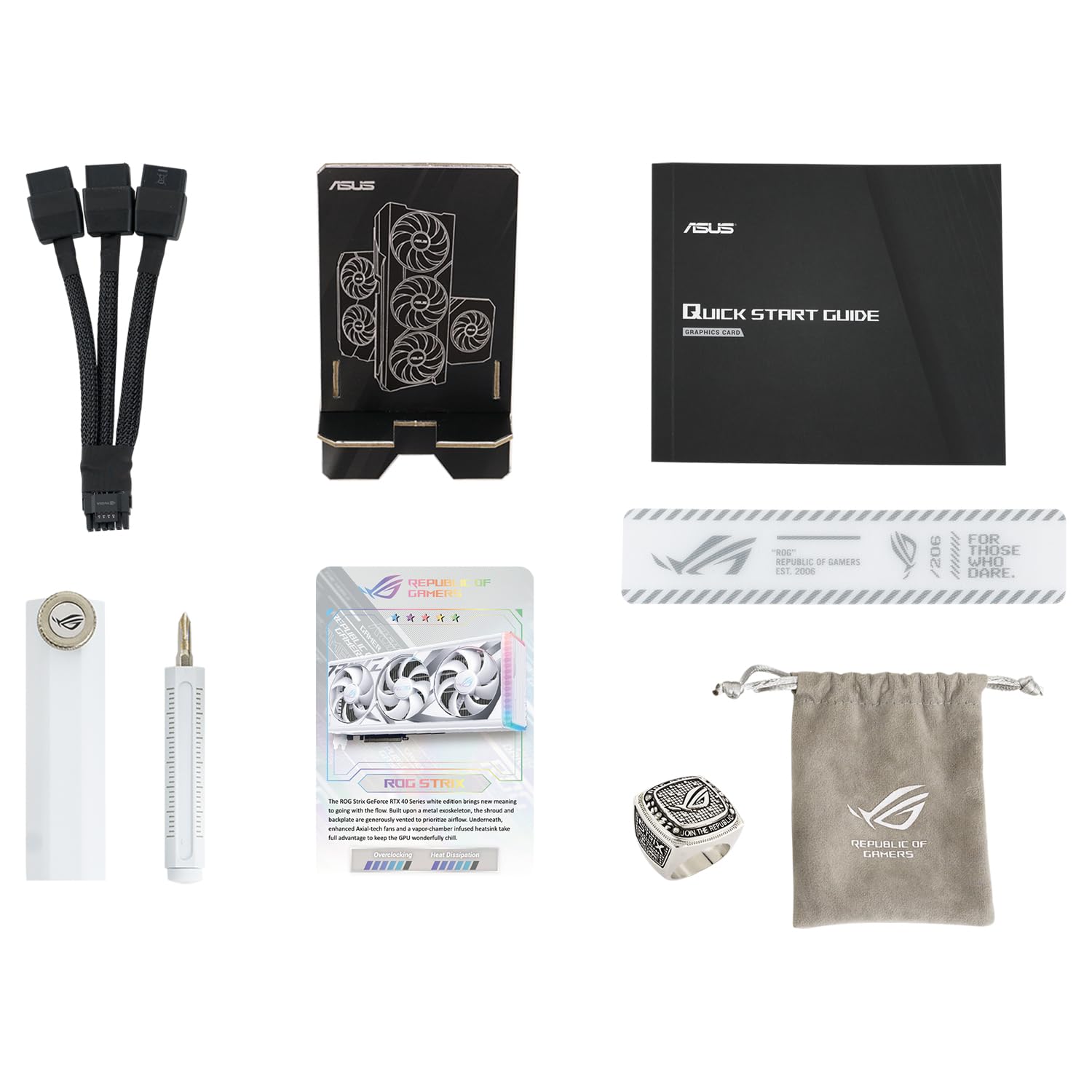 ASUS ROG Strix NVIDIA GeForce RTX 4080 SUPER OC Edition Scheda Grafica 16 GB GDDR6X, 256 Bit, PCIe 4.0, HDMI, DisplayPort, Bianco, ROG-STRIX-RTX4080S-O16G-WHITE