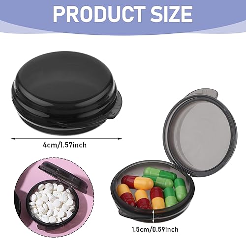 Miniatura 3 de Pastillero pequeño de 3 piezas, mini organizador de píldoras, contenedor de píldoras de viaje portátil, pastillero diario, medicina, vitamina,