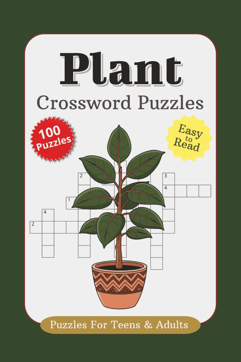 Plant Crossword Puzzles: Crossword Puzzles with Easy Print about Plants, Nature, Botany, and More | 6x9 inches, 117 pages | 100 Puzzles | Gift for Plant and Botany Enthusiasts