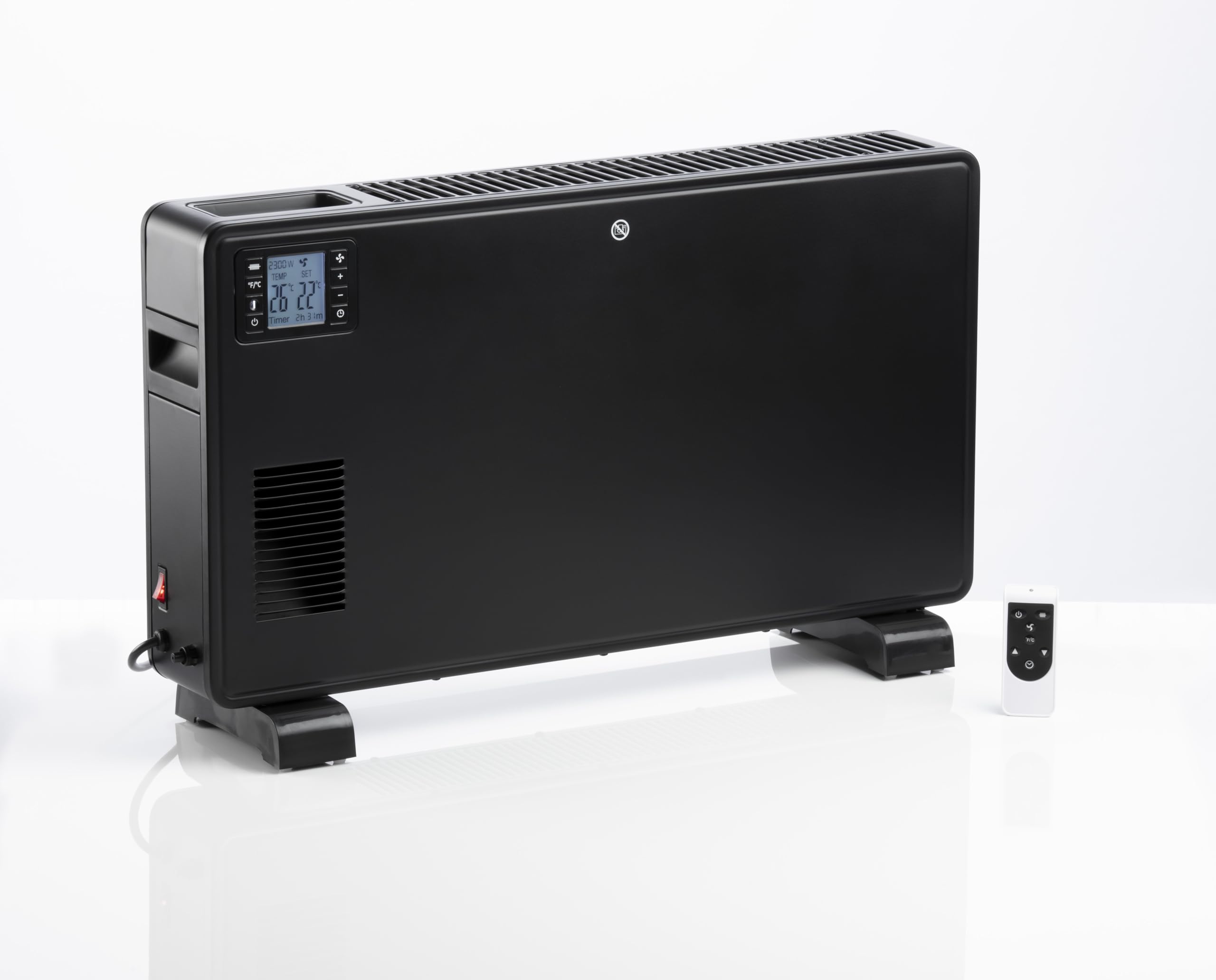 Daewoo Convector Heater 2300W Electric Radiator with Remote LCD & Timer Black
