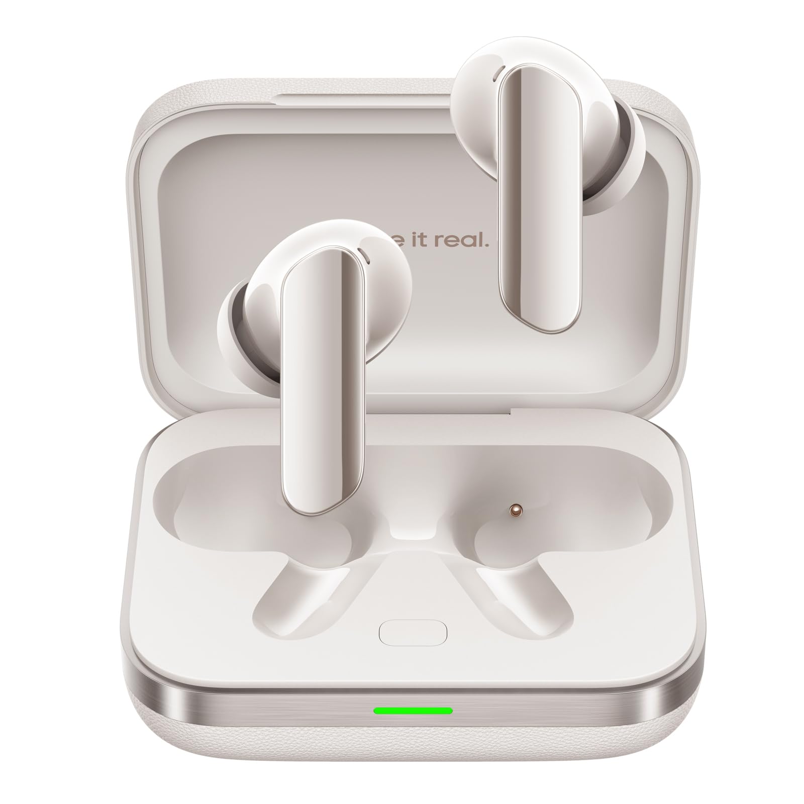 realme Air 7 Pro, Tłumacz AI na żywo, Konstrukcja z aluminium lotniczego, Podwójny przetwornik 11+6 mm, 6-mikrofonowe głębokie wyciszenie hałasu AI, klasy profesjonalnej LHDC 5.0, white