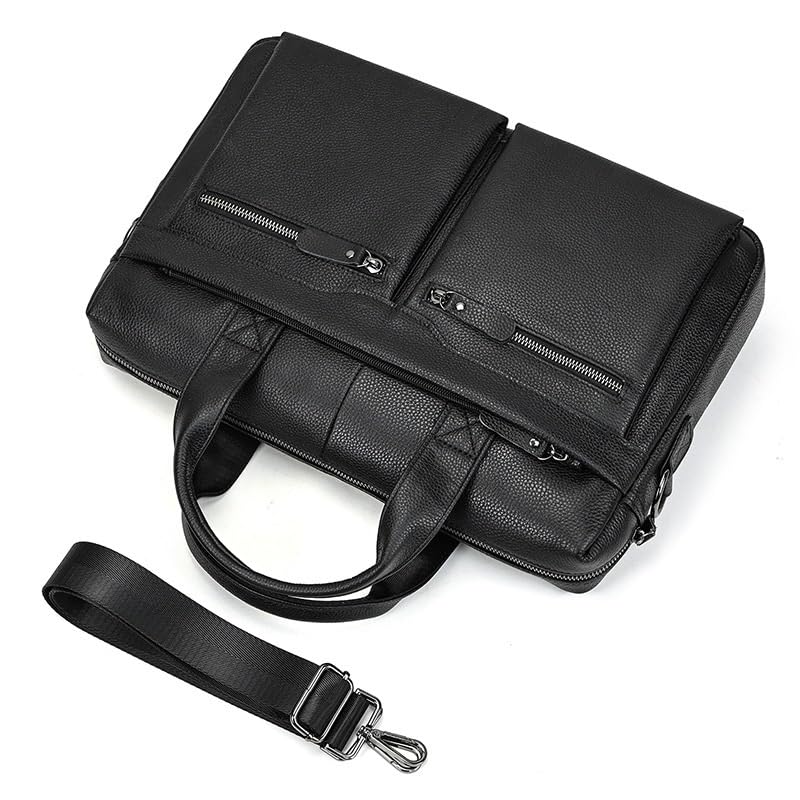 Men's Business Trip Briefcase Handbag Computer Bag Cowhide Single Shoulder Crossbody Bag Leather Handbag2