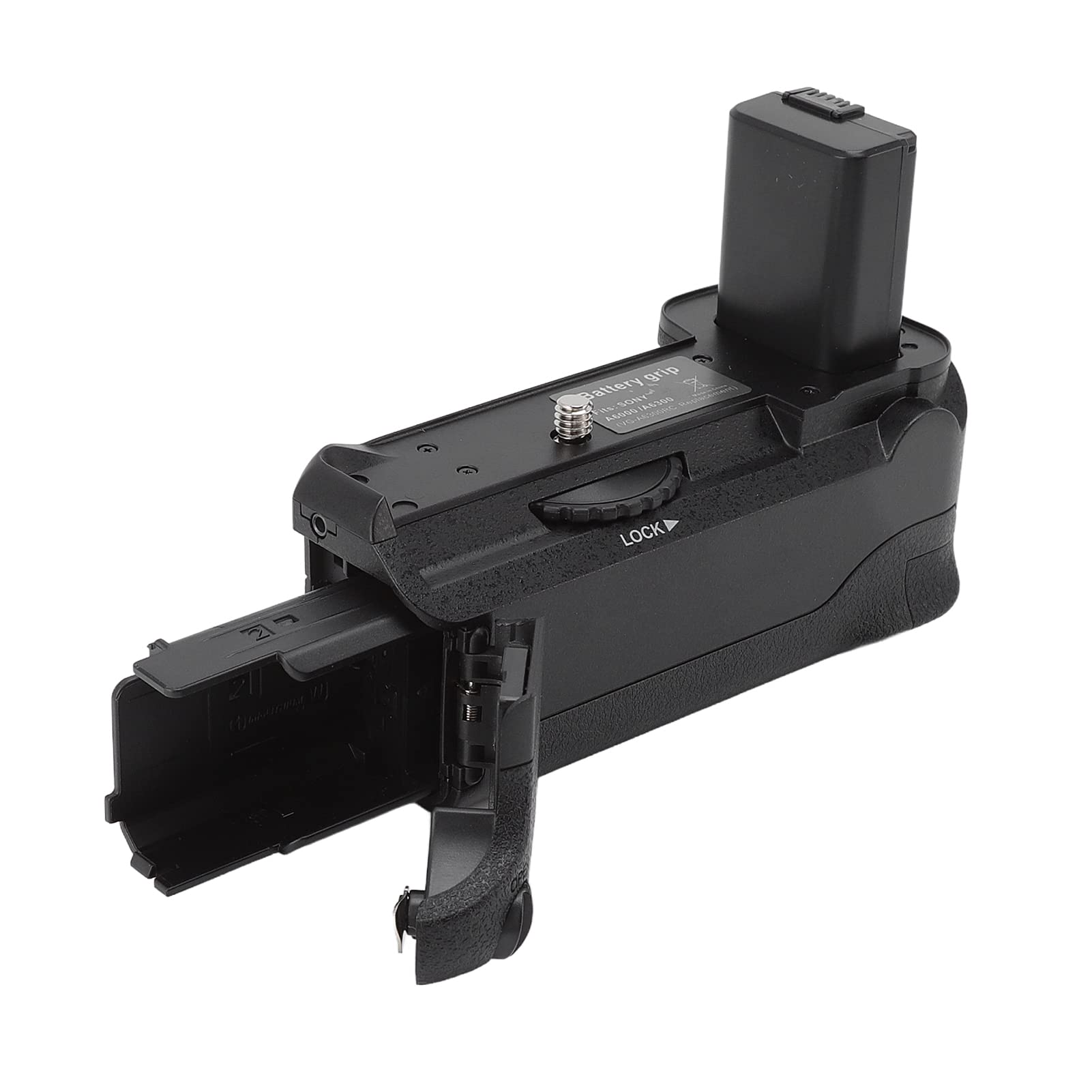 Vertical Battery Grip Holder for A6000 A6300 A6400 A6100 A6500, Double Battery Capacity, Inline Shutter, Compatible with Tripod, External Charging Interface