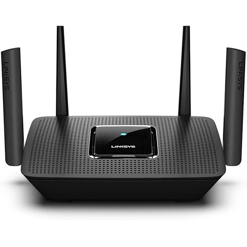 Linksys MR8300 Mesh Wi-Fi Router (Tri-Band Router speeds up to 2.2GHz, Wireless Mesh Router for Home AC2200, 716Mhz Quad-core Processor, 2,000 sq. ft Coverage) MU-MIMO Fast Wireless Router (Renewed)