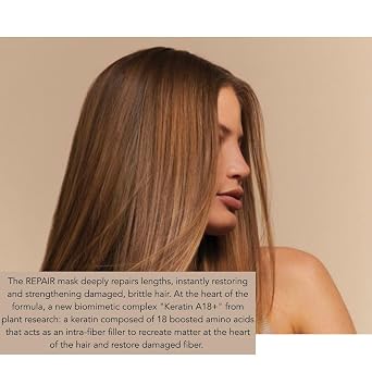 PHYTO PARIS REPAIR Intensive Restructuring Mask, Vegan, Silicone Free, Restores and Strengthens Damaged Hair and Brittle Hair Fibers, 6.76 fl.oz.