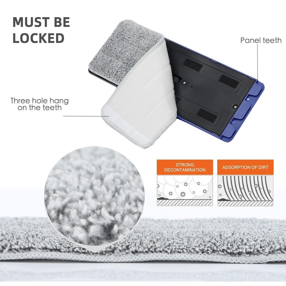 fregona Mop Squeeze Plana con Cubo rotación de 360 ​​Grados Libre de Lavado de Manos Limpieza del Piso Fregona Microfibra Mat for seco y húmedo mop (Color : DR-BHW130)