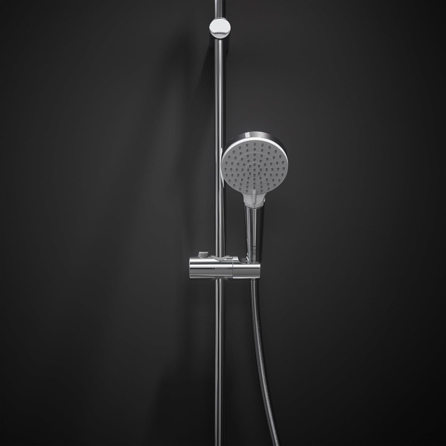 hansgrohe Crometta - Shower Set, Shower Head with Shower Rail 90cm, Shower Head Holder and Shower Hose 1,60m, Hand Shower with 2 Sprays, White/Chrome