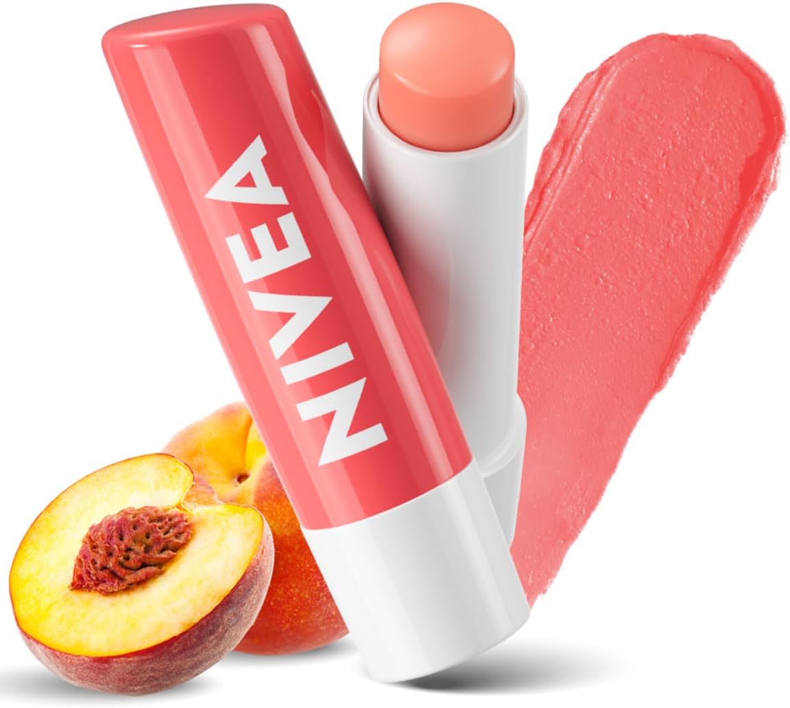 NIVEA Lip Balm, Fruity Peach Shine,4.8 g (Pack of 1)