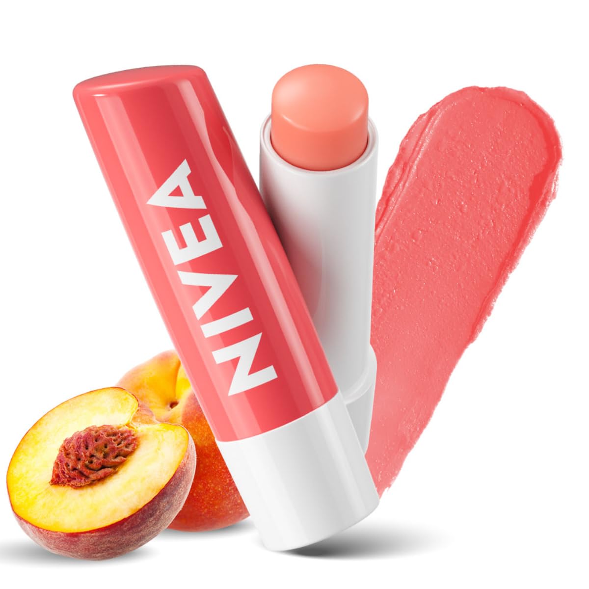 NIVEA Lip Balm, Fruity Peach Shine,4.8 g (Pack of 1)