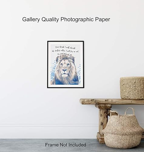 Miniatura 8 de Psalm 23 Bible Verse Scripture Wall Art Decor - Religious Christian Room Decoration for Home, Church - Inspirational, Motivational Poster Print -