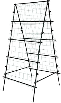 Gardeners Supply Company Titan A-Frame Trellis | Strong and Sturdy Outdoor Garden Trellis Plant Support for Cucumbers, Beans, Vine Herbs & Other Climbing Plants w/Easy to Install Tough Nylon Netting