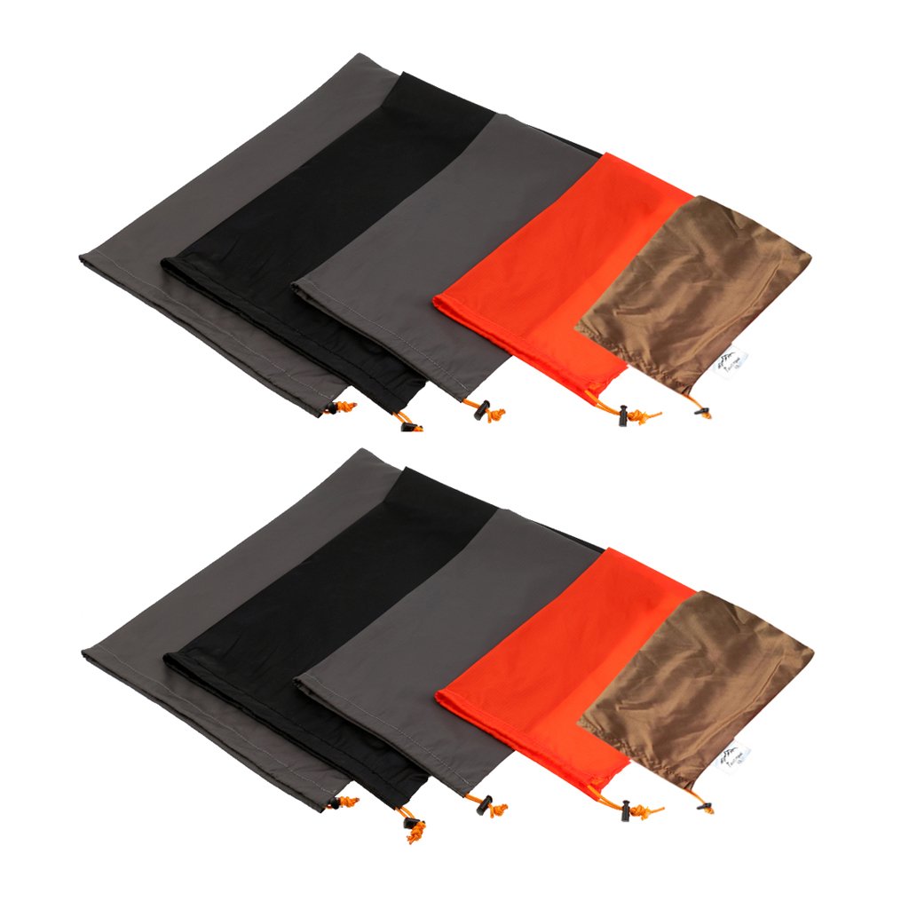 Easnea Nylon Lightweight Showerproof Stuff Sack Bag Sac Waterproof Storage Bag 10pc