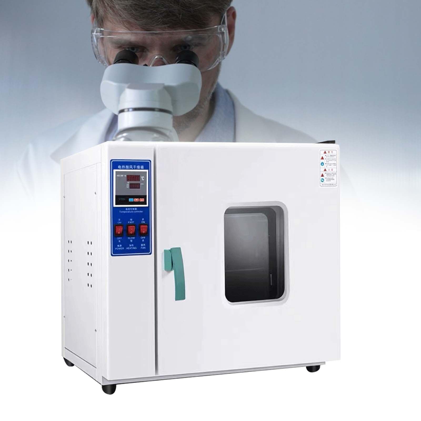 Laboratoryjny termostatyczny inkubator elektryczny, pozioma komora do suszenia strumieniowego o pojemności 16 galonów, laboratoryjny piec konwekcyjny 220 V 500 W 101-0A