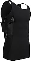 Vista 20 de Lilcreek Camisas de transporte ocultas de cuello redondo para hombres: ropa de transporte oculta encubierta con funda de pistola