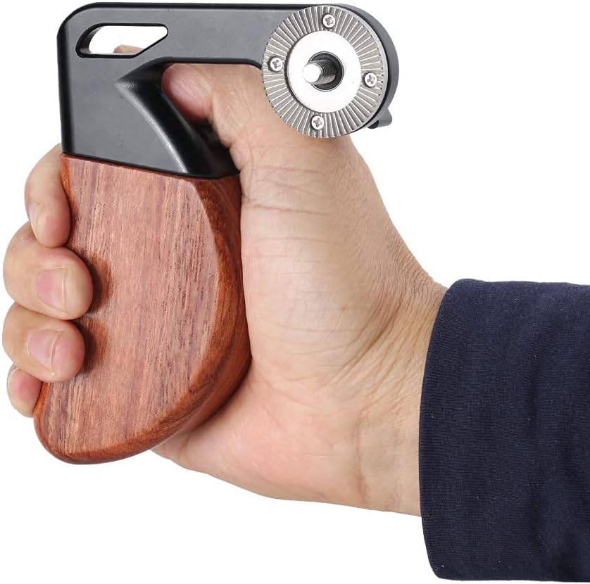 NICEYRIG Wooden Handle with Rosette Extension Arm, Right Side Grip for Sony FS7 FS5 FX9 RED Kinefinity Cinema Camera Camcorder - 423