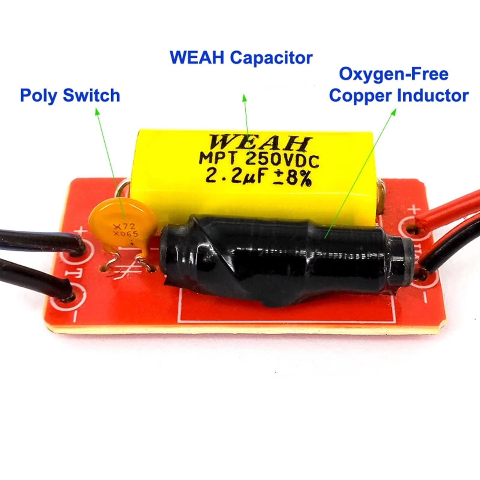 Doversky 2PCS 1 Way 40W HiFi Treble Tweeter Frequency Divider Home Car Stereo DIY Audio Crossover Filters