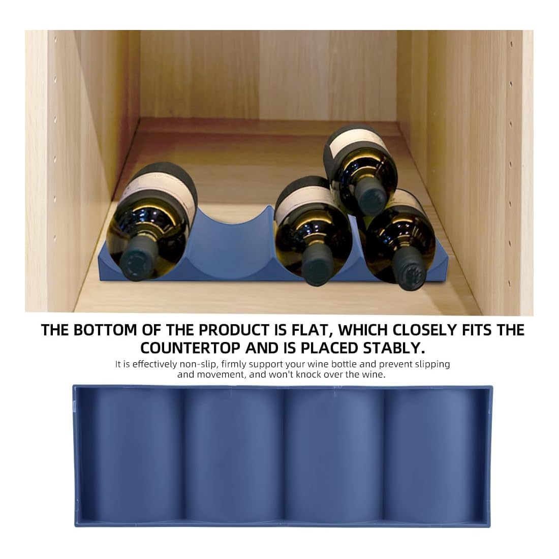 2 Stück Kühlschrank Flaschenhalter – Stapelbar, Aus PP, Weiß, Je 29,3x10 Cm, Für Bis Zu 10 Flaschen, Mit Anti-Rutsch-Basis