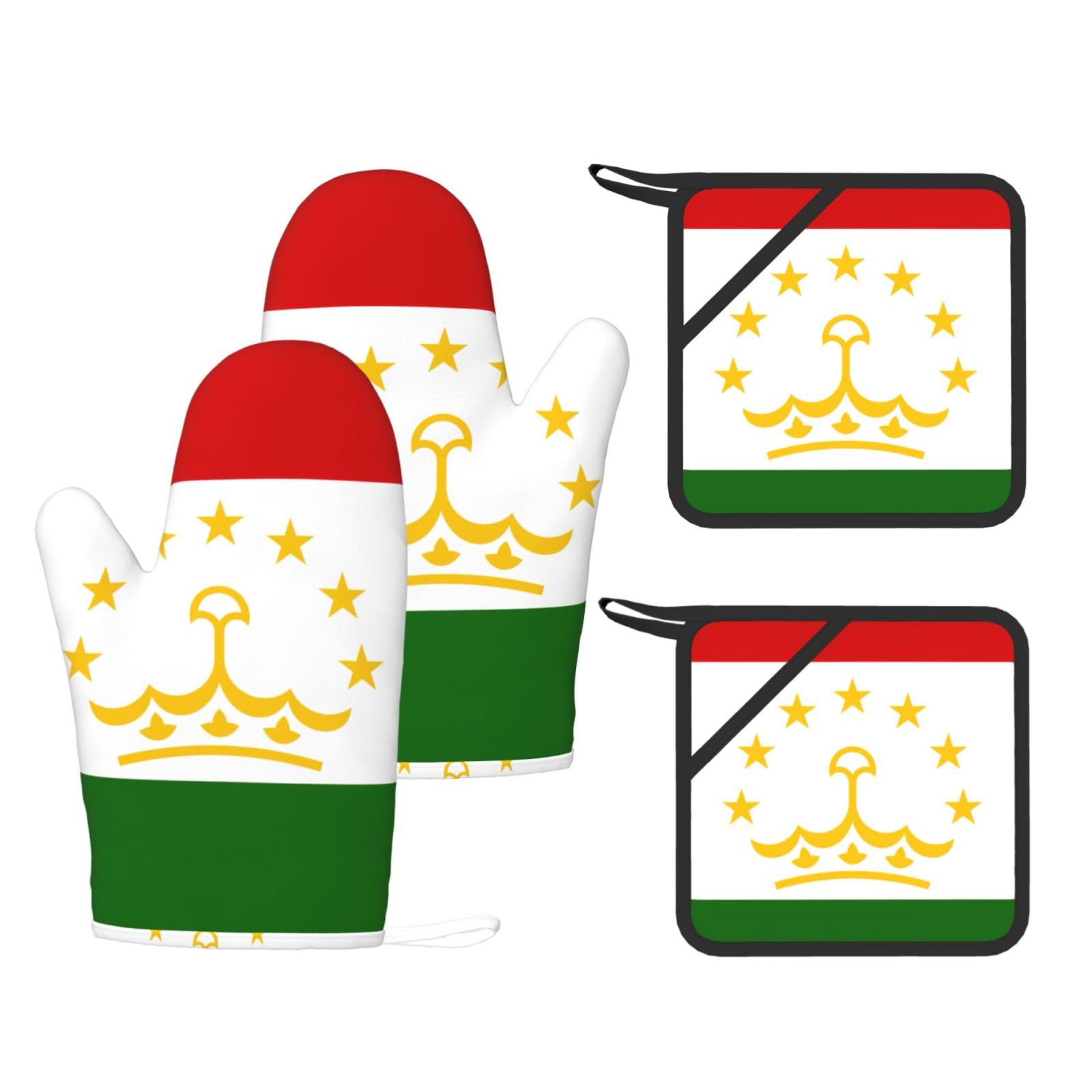 Maniques en silicone Tadjikistan lot de 4 gants de cuisine isolants