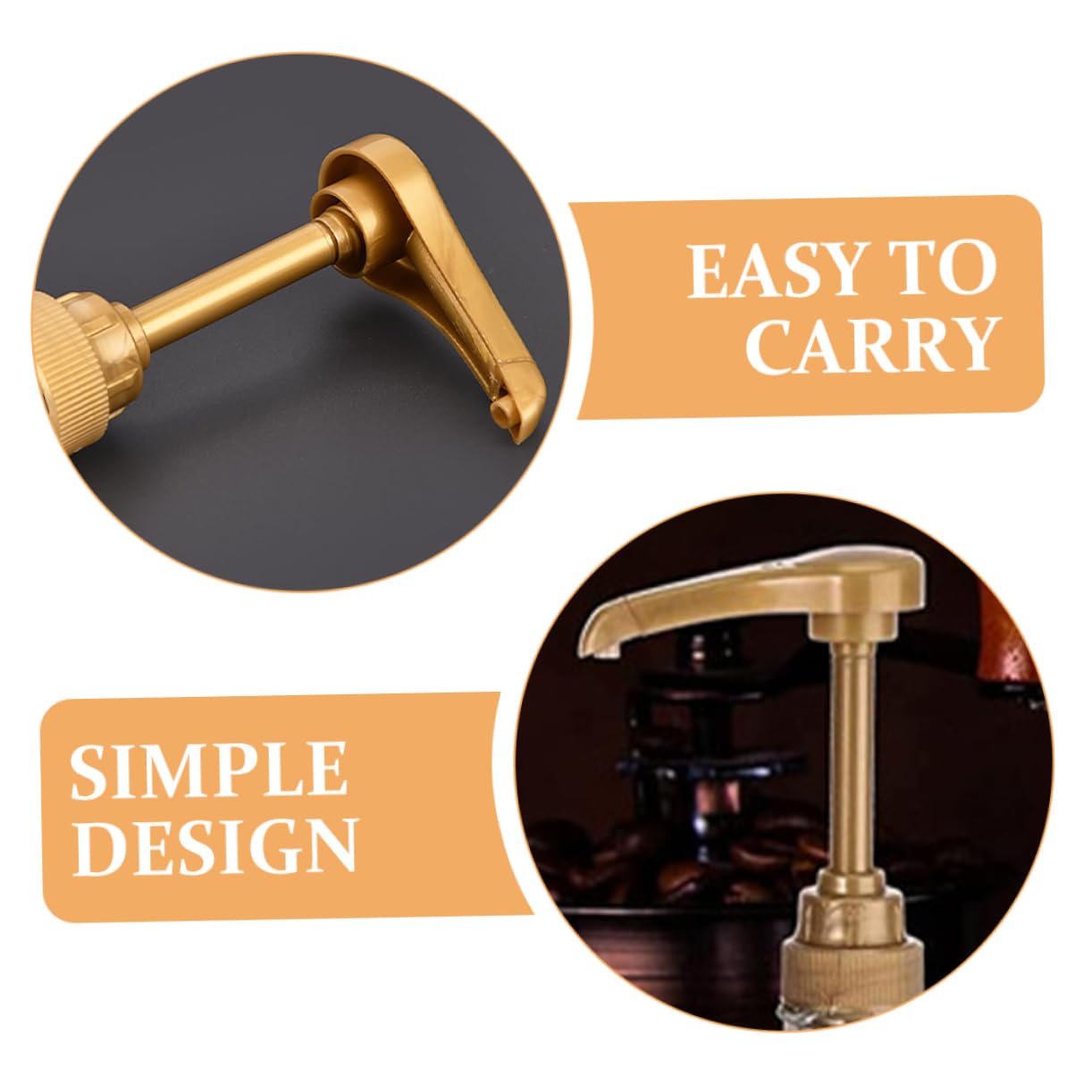 MOLUCKFU Sturdy Pp Material Syrup Pumps Simple Design for Elegant Soap Dispenser Easy to Attach to Bottles