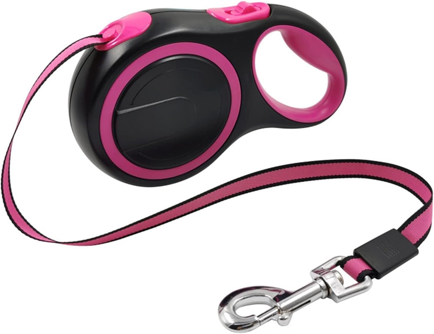 Correa para perro larga y fuerte correa para mascotas para perros grandes, correa retráctil de nailon duradero para caminar, correa extensible automática para perro (color: rosa, tamaño: 5 m más - 50