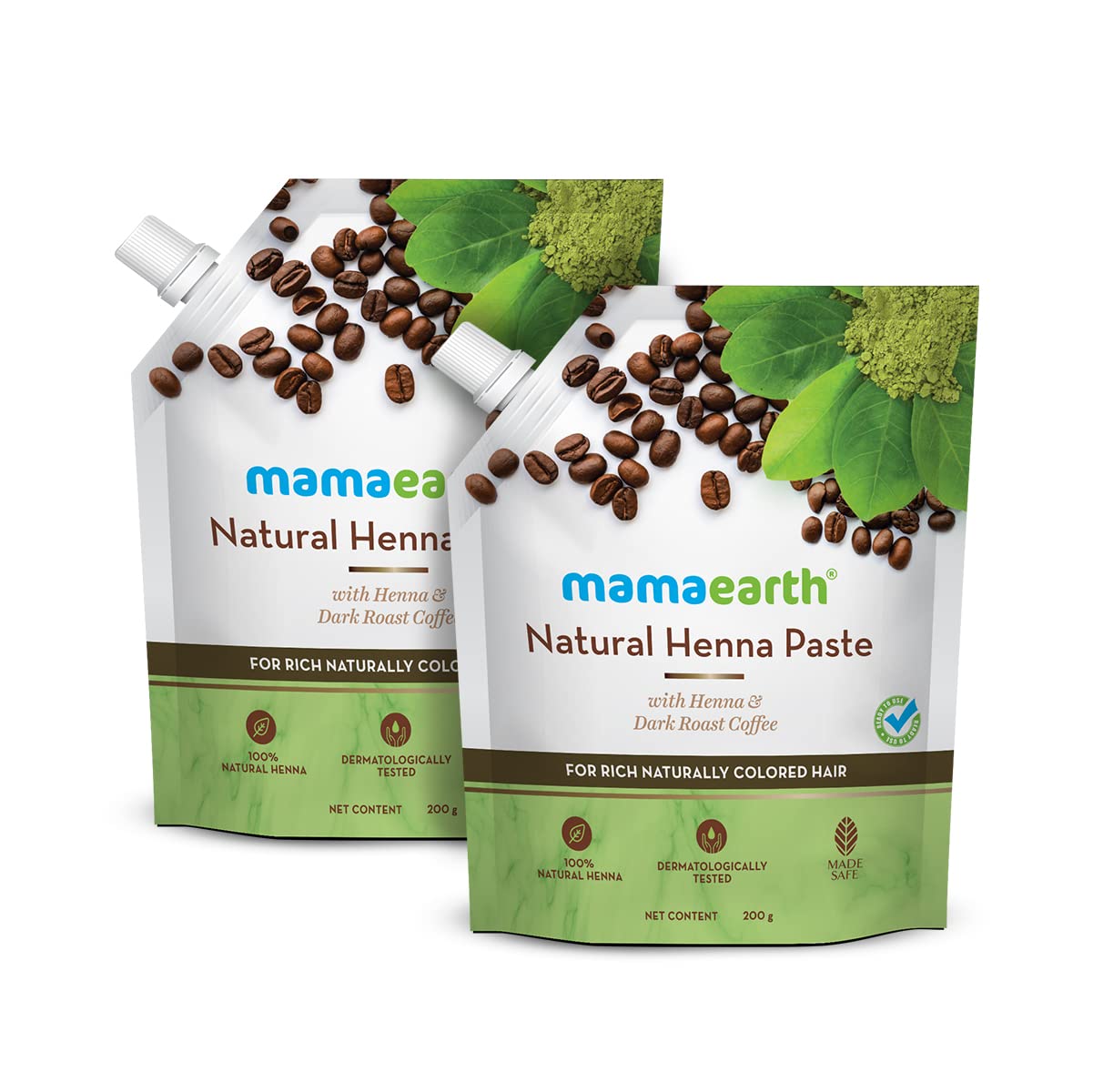 Mamaearth Natural Henna Paste | With Henna & Dark Roasted Coffee | For Rich Naturally Colored Hair | Ready To Apply | Imparts a Rich & Dark Colour | 200 g x 2-image-28