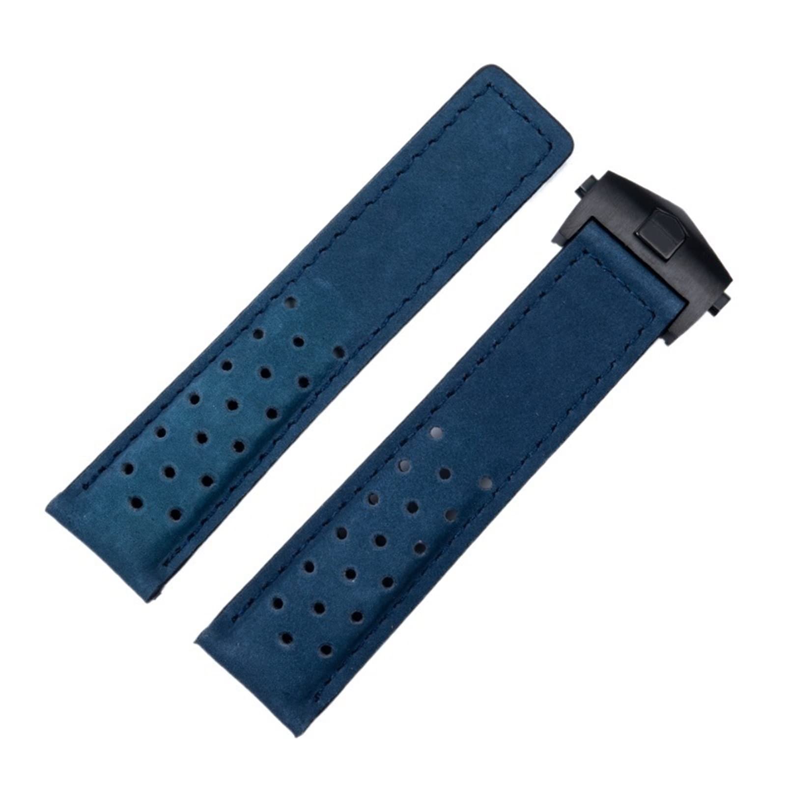 20mm 22mm 24mm cinturino in vera pelle smerigliata per cinturino TAG per HEUER CARRERA AQUARACER Monaco F1 cinturino cinturino fibbia