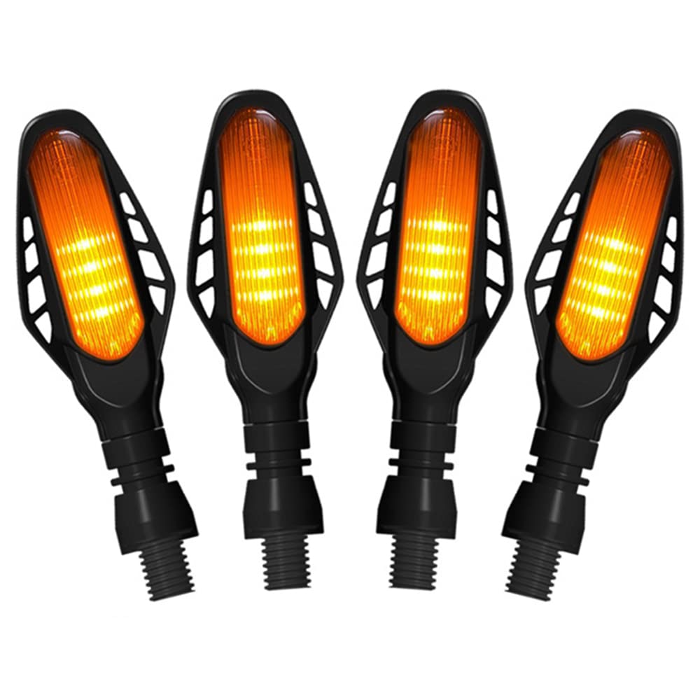 4 Uds De Luces LED De Señal para Motocicleta Luz De Freno Y Giro Carcasa Ahumada 12V Luz Trasera Que Fluye Lámpara De Circulación Diurna DRL,Yellow b