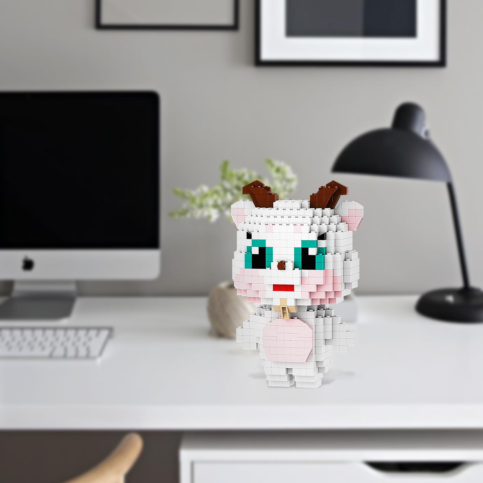 Larcele Micro Building Blocks Animal Set, DIY Mini 3D Building Toy Bricks,1032 Pieces KLJM-10 (Sheep) - Image 4