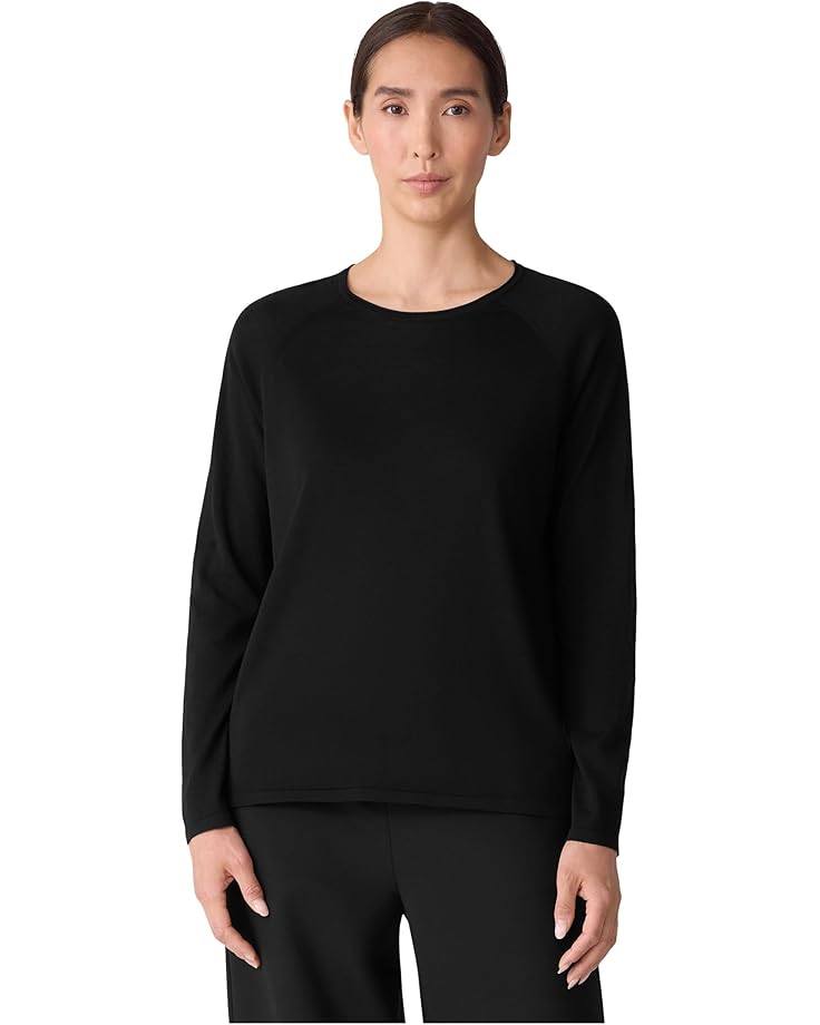 Eileen Fisher Super Fine Merino Crew Neck Sweater - Main View