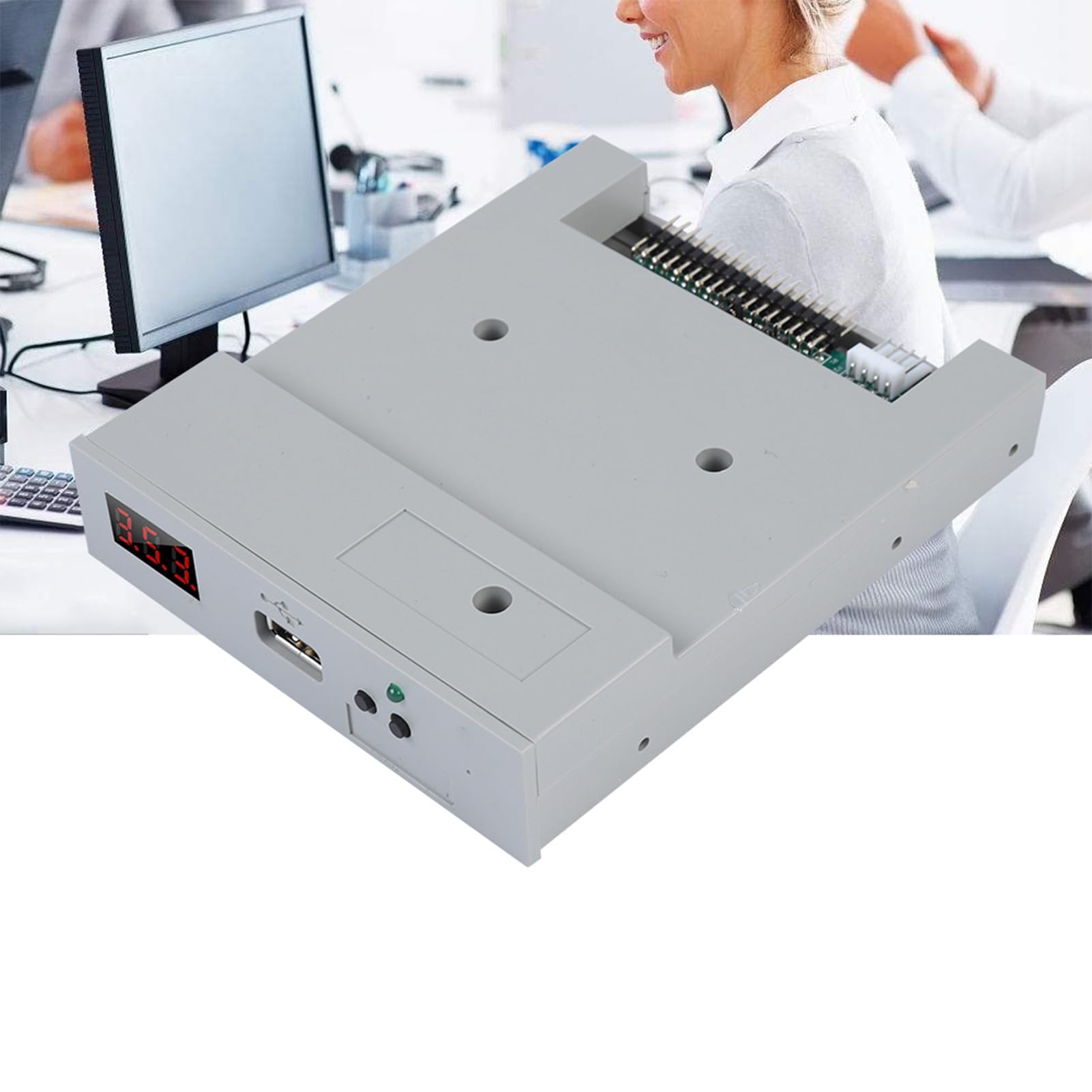 Ausla Amiga Floppy-Emulator, 1,44 MB USB-SSD-Emulator Plug-and-Play für Industrielle Steuerungsgeräte, 99 Ordnersuche mit FAT32-U-Disk, Einfache Installation und Benutzerfreundlich
