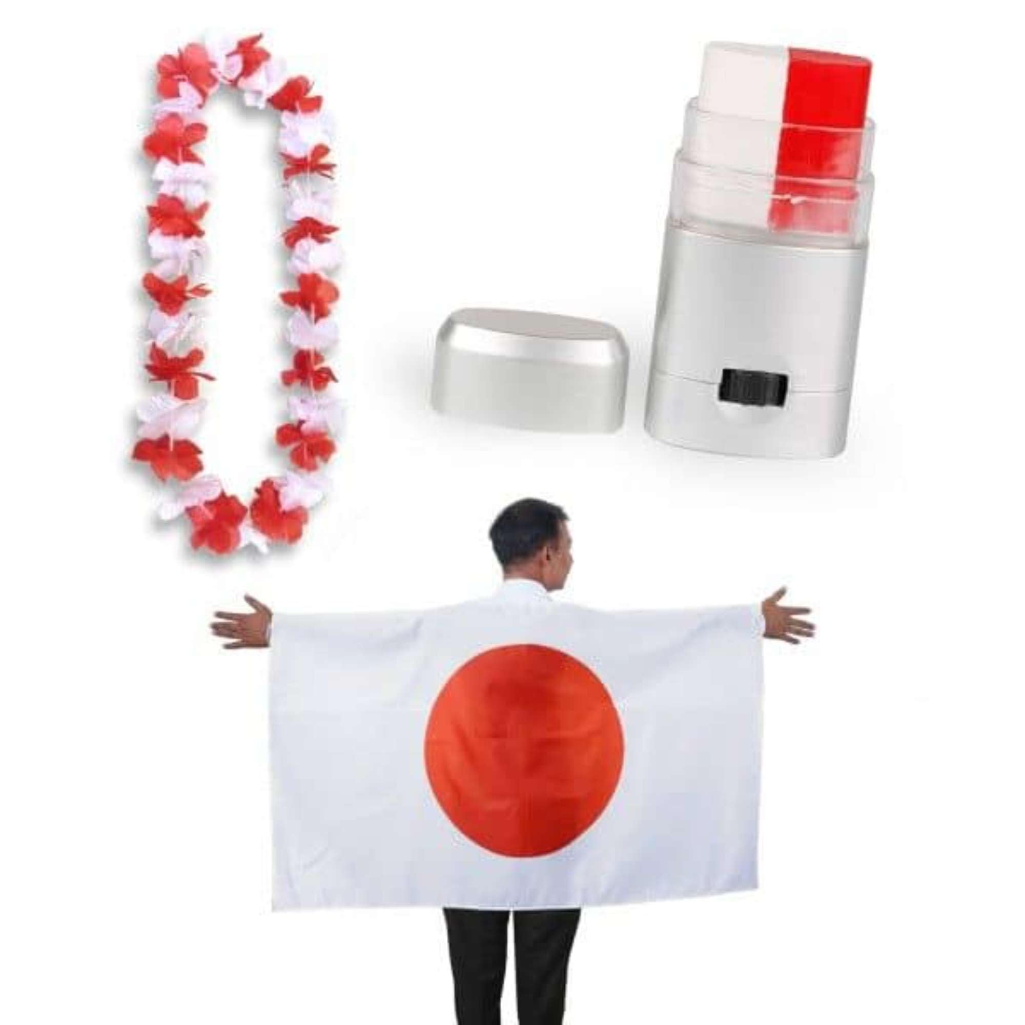 Sonia Originelli Fan-Set Japan Fan-Set 11 - Japanische Fanartikel EM WM Fußball Party Karneval